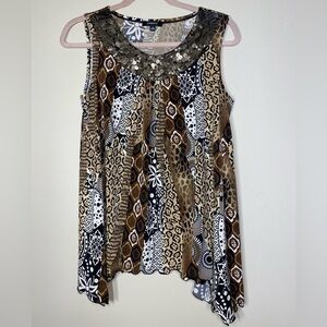 Elementz Sleeveless Trapeze Style Top M